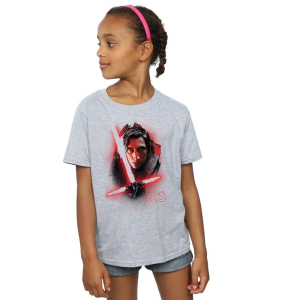 Star Wars Girls The Last Jedi Kylo Ren Brushed Cotton T-Shirt