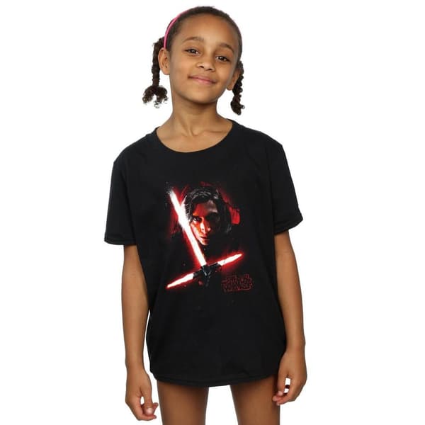 Star Wars Girls The Last Jedi Kylo Ren Brushed Cotton T-Shirt