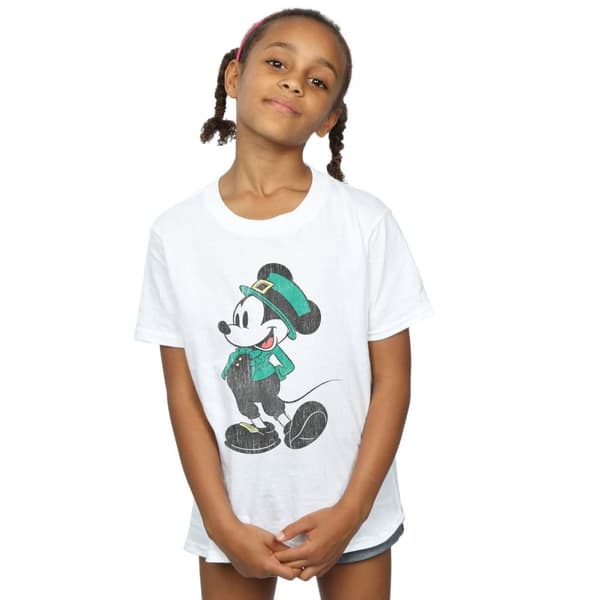 Disney Girls Mickey Mouse St Patrick Costume Cotton T-Shirt