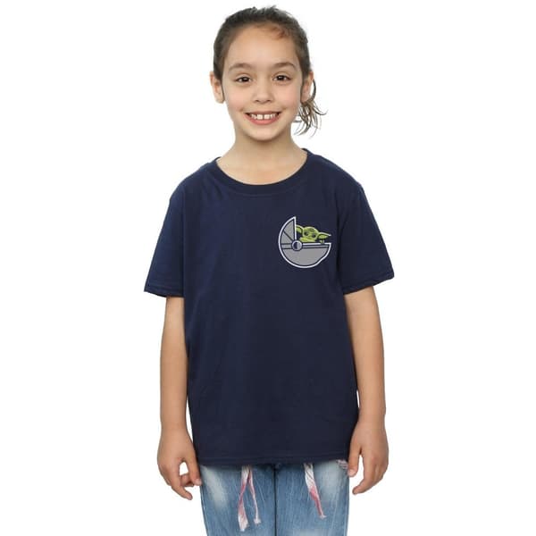Star Wars The Mandalorian The Child Profile - T-shirt i bomull med brösttryck för flickor