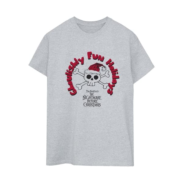 Disney Dam/Tjej The Nightmare Before Christmas Ghouishly Fun Holidays Boyfriend T-shirt i bomull