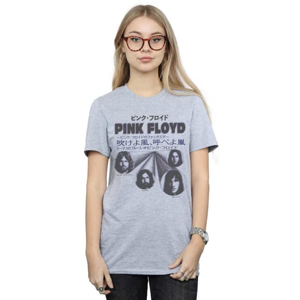 Pink Floyd Womens/Ladies Japanese Cover Cotton Boyfriend T-Shirt