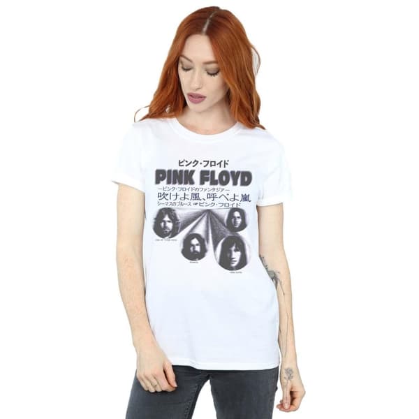 Pink Floyd Womens/Ladies Japanese Cover Cotton Boyfriend T-Shirt