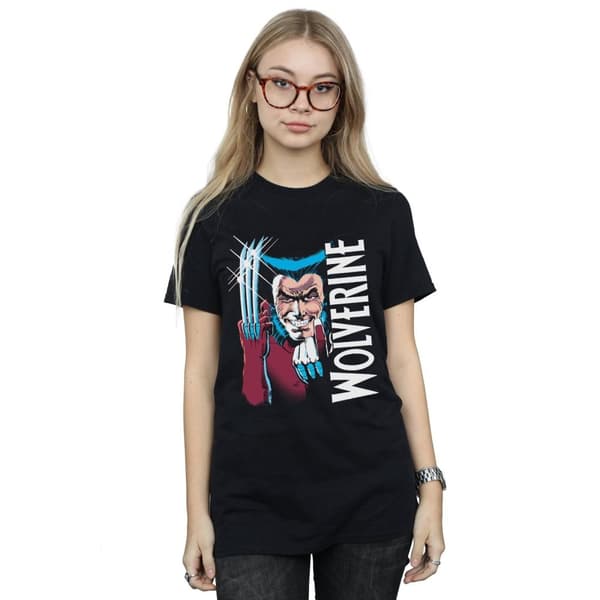 Marvel Womens/Ladies X-Men Wolverine Come Here Cotton Boyfriend T-Shirt