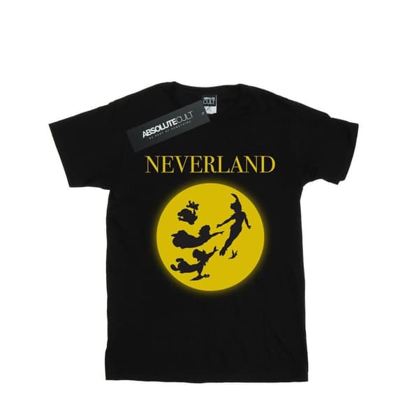 Disney Womens/Ladies Peter Pan Moon Silhouettes Cotton Boyfriend T-Shirt