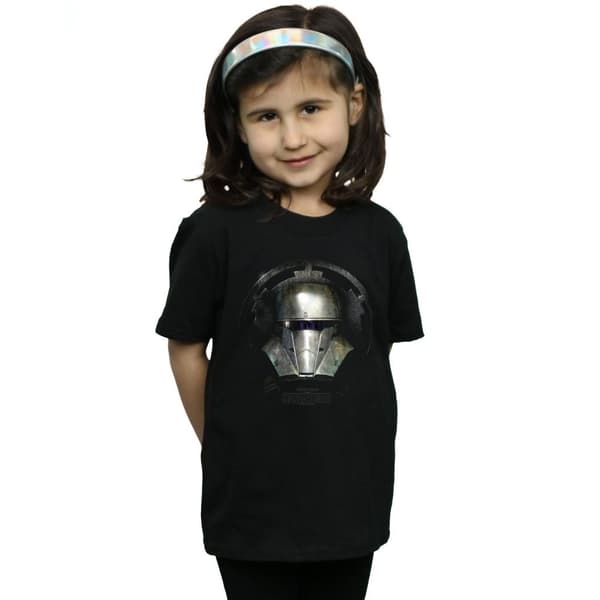 Star Wars Mandalorian Dark Helmet - bomulls-T-shirt för flickor