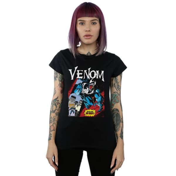 Marvel Womens/Ladies Venom Read Our Lips Cotton T-Shirt