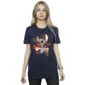 Pikkukuva 2 / 3: Disney Womens/Ladies Lilo And Stitch Ohana Orange Hibiscus Cotton Boyfriend T-Shirt