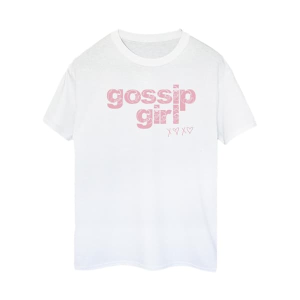 Gossip Girl Pojkvänströja i bomull med Swirl-logotyp - dam/dam