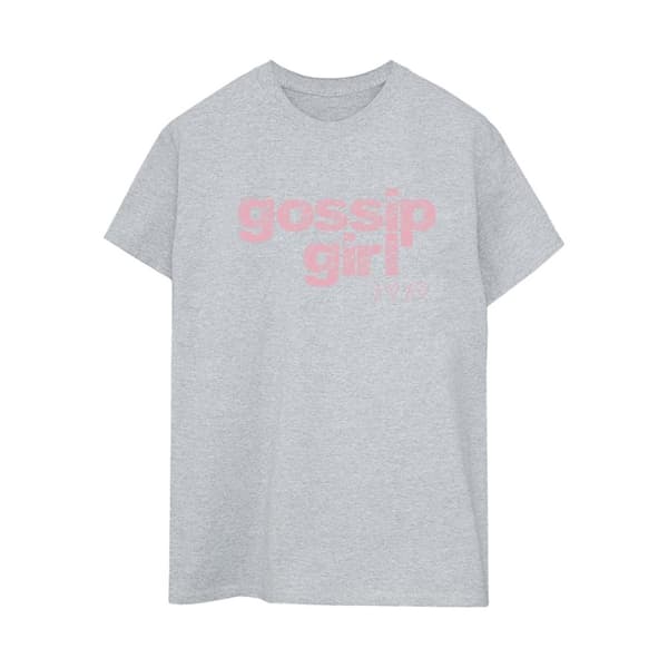 Gossip Girl Pojkvänströja i bomull med Swirl-logotyp - dam/dam