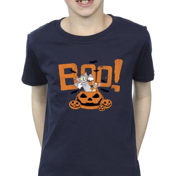 Tom & Jerry T-shirt för pojkar Halloween Boo!