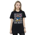 Miniatyrbilde 2 av 5: Disney Womens/Ladies Donald Duck Christmas Fair Isle Cotton Boyfriend T-Shirt