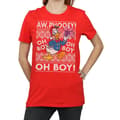 Miniatyrbilde 3 av 5: Disney Womens/Ladies Donald Duck Christmas Fair Isle Cotton Boyfriend T-Shirt