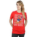 Miniatyrbilde 2 av 5: Disney Womens/Ladies Donald Duck Christmas Fair Isle Cotton Boyfriend T-Shirt