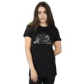 Pikkukuva 2 / 3: Star Wars Womens/Ladies Logo Space Sketch Cotton Boyfriend T-Shirt