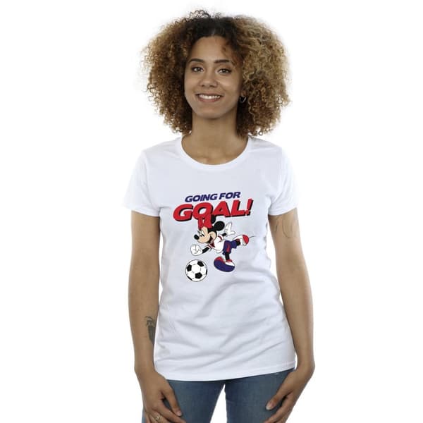 Disney Womens/Ladies Minnie Mouse Going For Goal Cotton T-Shirt