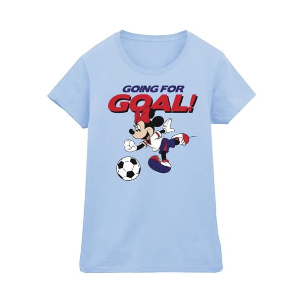 Disney Womens/Ladies Minnie Mouse Going For Goal Cotton T-Shirt