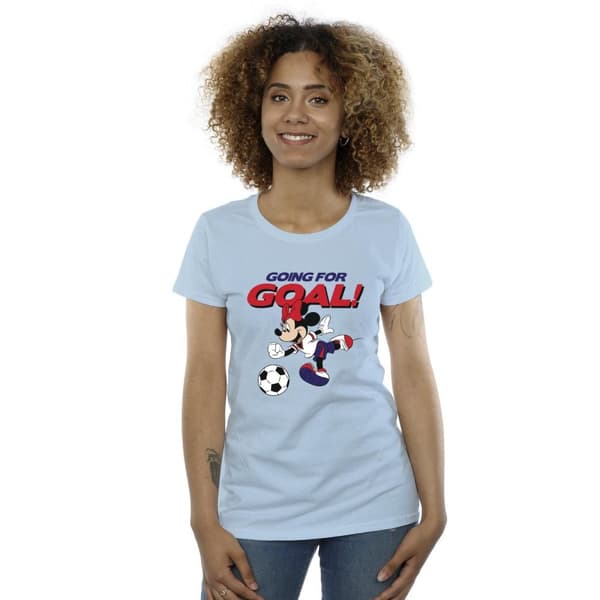 Disney Womens/Ladies Minnie Mouse Going For Goal Cotton T-Shirt