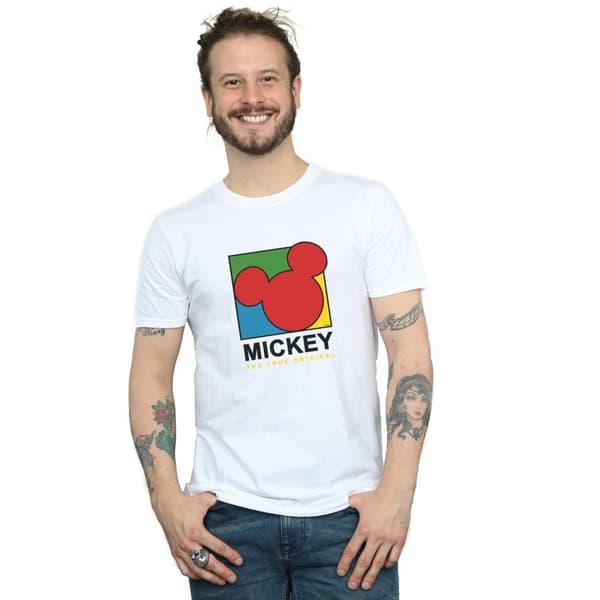 Disney Mens Mickey Mouse True 90s T-Shirt