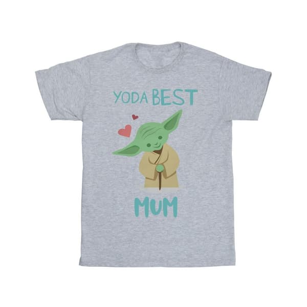 Star Wars T-shirt i bomull med Yoda som bästa mamma