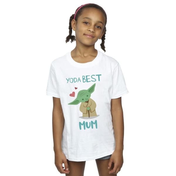 Star Wars Girls Yoda Best Mum Cotton T-Shirt