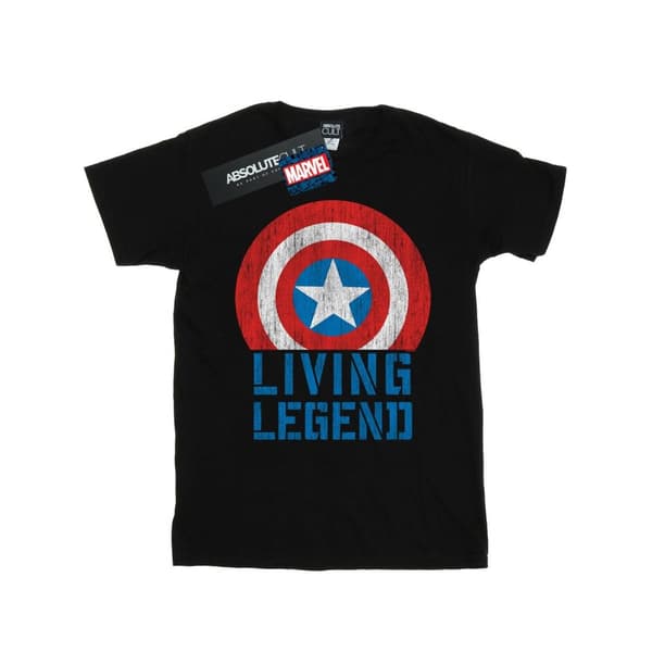 Marvel Womens/Ladies Captain America Living Legend Cotton Boyfriend T-Shirt
