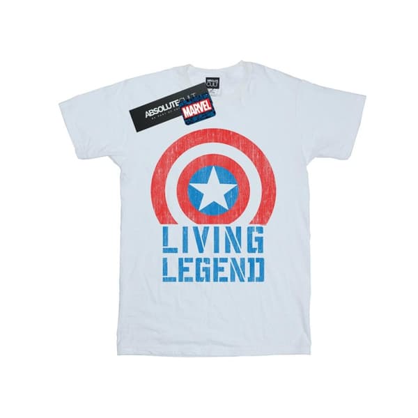 Marvel Womens/Ladies Captain America Living Legend Cotton Boyfriend T-Shirt