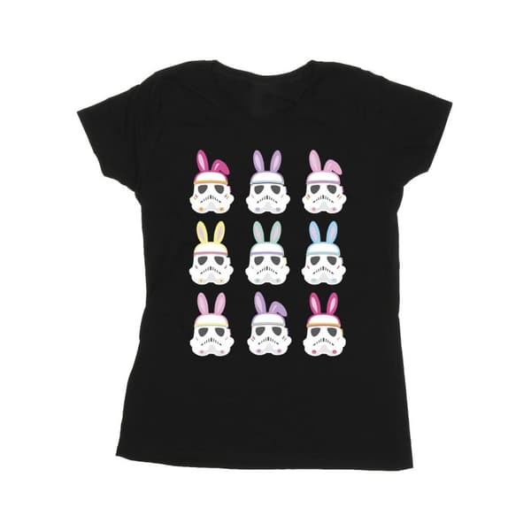 Star Wars Womens/Ladies Stormtrooper Easter Bunnies Cotton T-Shirt Black L