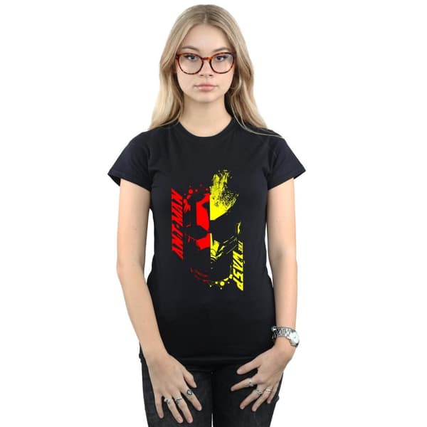 Marvel Womens/Ladies Ant-Man And The Wasp Split Face Cotton T-Shirt