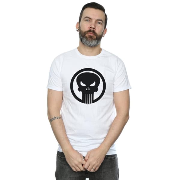 Marvel Mens The Punisher Skull Circle T-Shirt