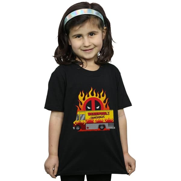 Marvel T-shirt i bomull "Deadpool Chimichangas Van" för flickor
