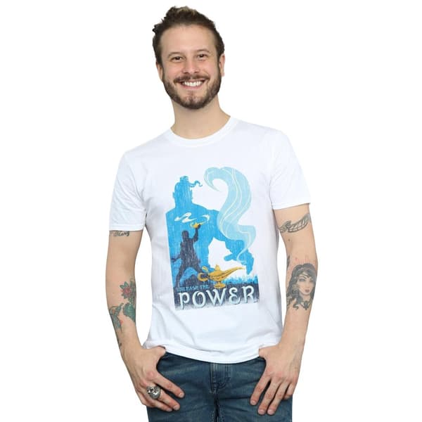 Disney Mens Aladdin Movie Unleash The Power T-Shirt