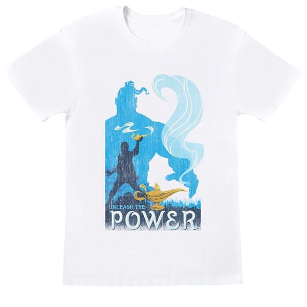 Disney Mens Aladdin Movie Unleash The Power T-Shirt