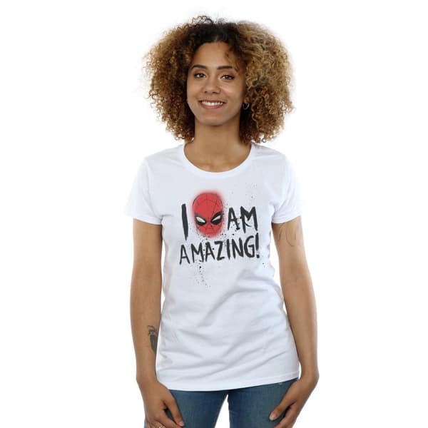 Marvel Womens/Ladies Spider-Man I Am Amazing Cotton T-Shirt