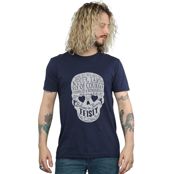 Disney Mens Tinker Bell Skull T-Shirt