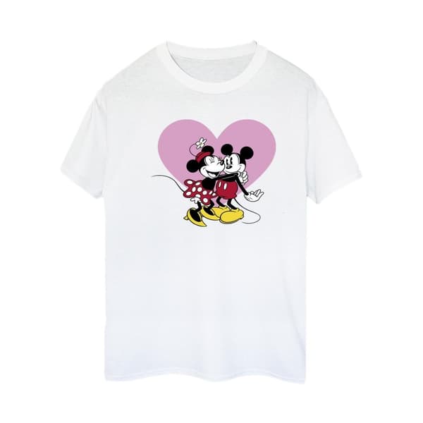 Disney Dam/Tjej Musse Pigg Kärleksspråk Bomull Boyfriend T-shirt