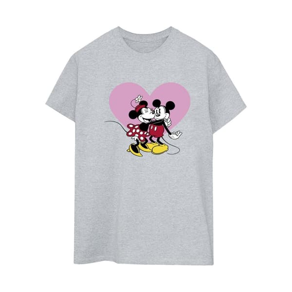 Disney Dam/Tjej Musse Pigg Kärleksspråk Bomull Boyfriend T-shirt