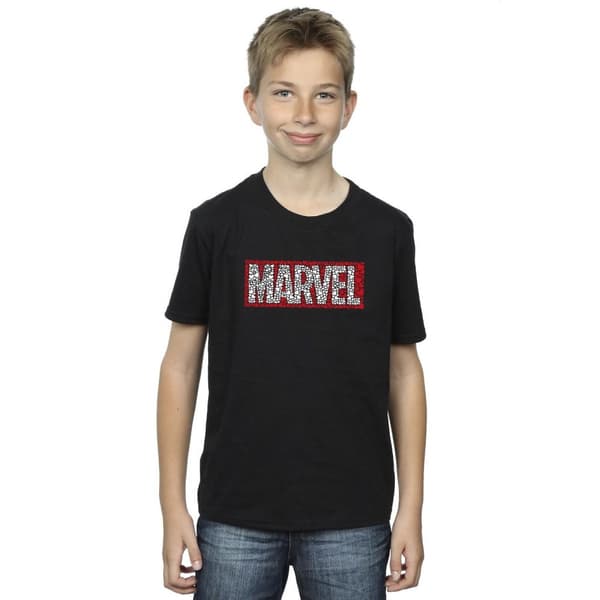 Marvel T-shirt med logotyp för pojkar - Comics Hearts