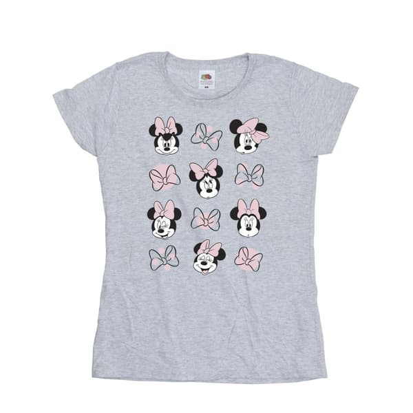 Disney Womens/Ladies Minnie Mouse Multiple Cotton T-Shirt
