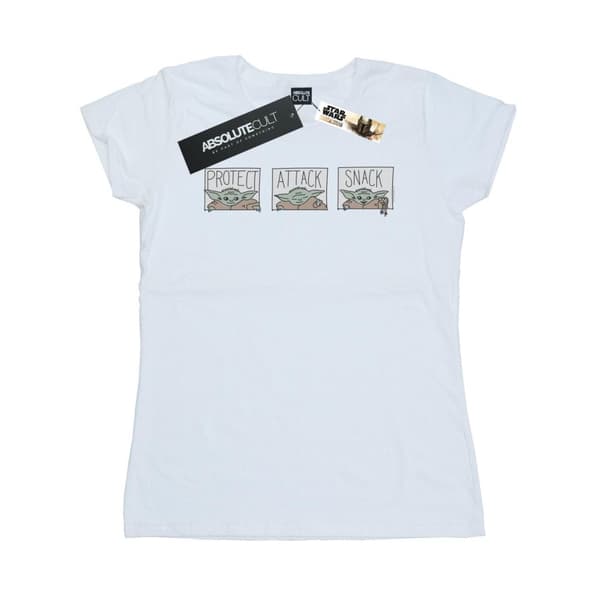 Star Wars Womens/Ladies The Mandalorian The Child Tiles Cotton T-Shirt