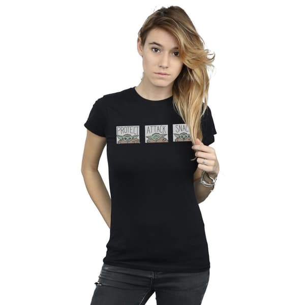 Star Wars Womens/Ladies The Mandalorian The Child Tiles Cotton T-Shirt