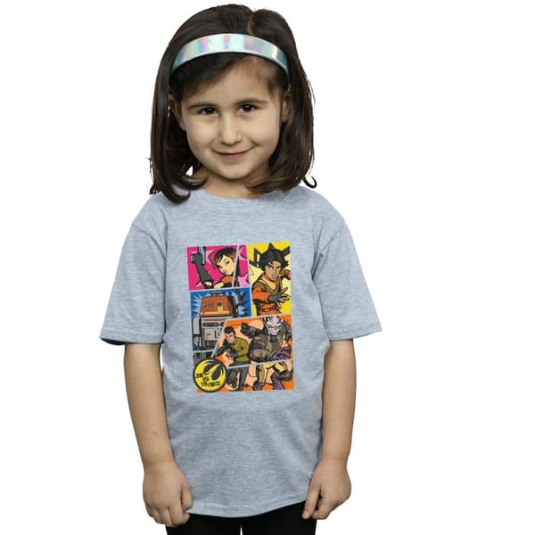 Star Wars Girls Rebels Comic Strip Cotton T-Shirt