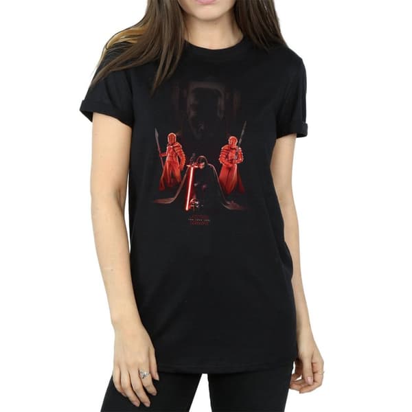 Star Wars Dam/Tjej Sista Jedi Kylo Ren Knäböjande Bomull Boyfriend T-shirt