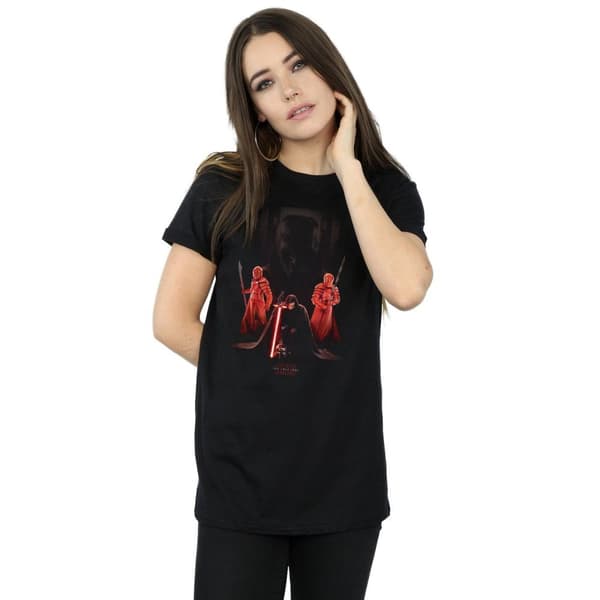 Star Wars Dam/Tjej Sista Jedi Kylo Ren Knäböjande Bomull Boyfriend T-shirt