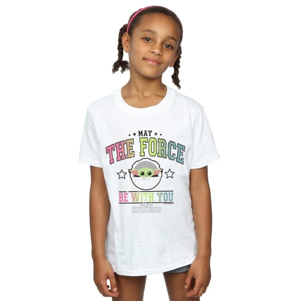Star Wars Girls The Mandalorian The Force Collegiate Cotton T-Shirt