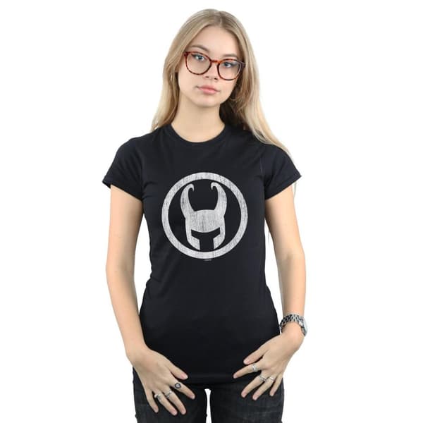 Marvel Dam/Tjej - Loki Icon - T-shirt i bomull