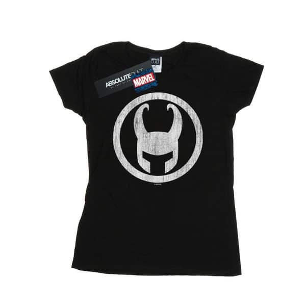 Marvel Dam/Tjej - Loki Icon - T-shirt i bomull Black S