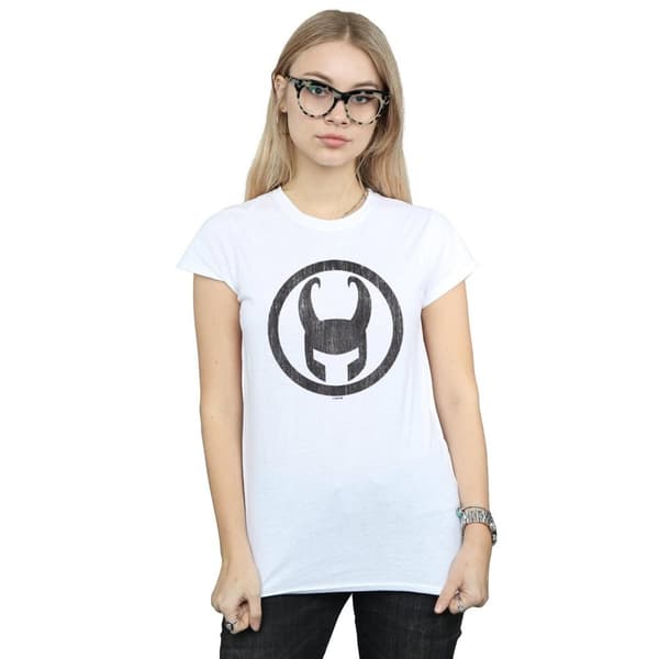 Marvel Dam/Tjej - Loki Icon - T-shirt i bomull