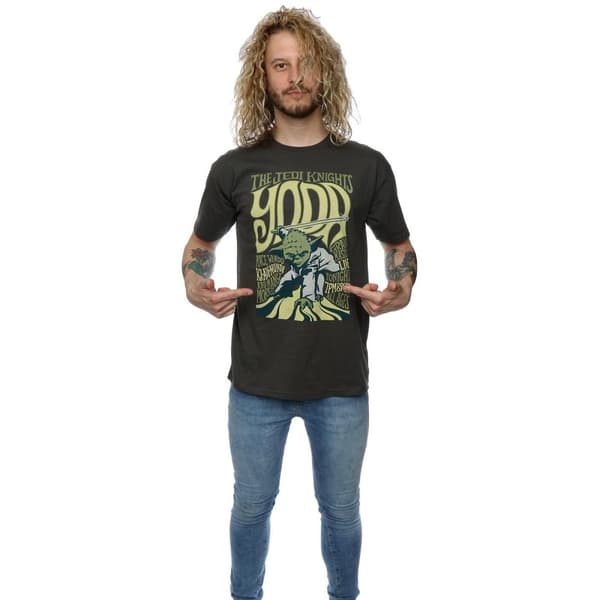Star Wars Mens Yoda Rock Poster T-Shirt