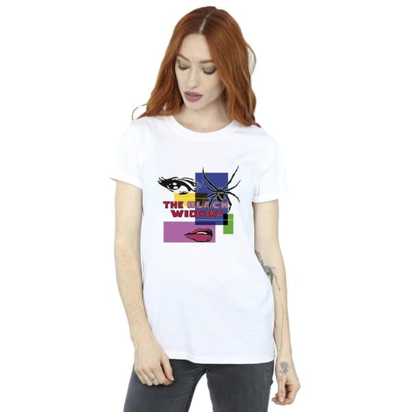 Marvel Womens/Ladies Black Widow Pop Art Cotton Boyfriend T-Shirt